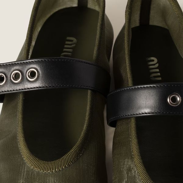 Miu Miu Mesh fabric ballerinas 2651 фото