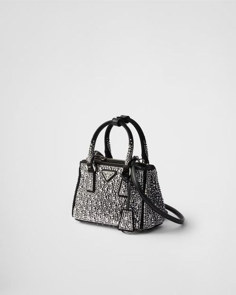 Prada Galleria satin micro-bag with decorations