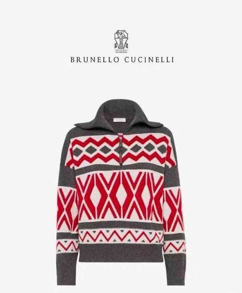 Brunello Cucinelli Jacquard Knit Jumper  876 фото