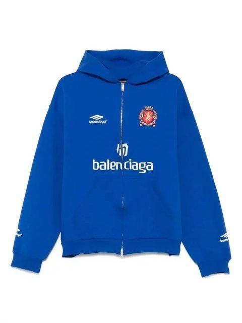 Balenciaga Logo cotton jersey hoodie
