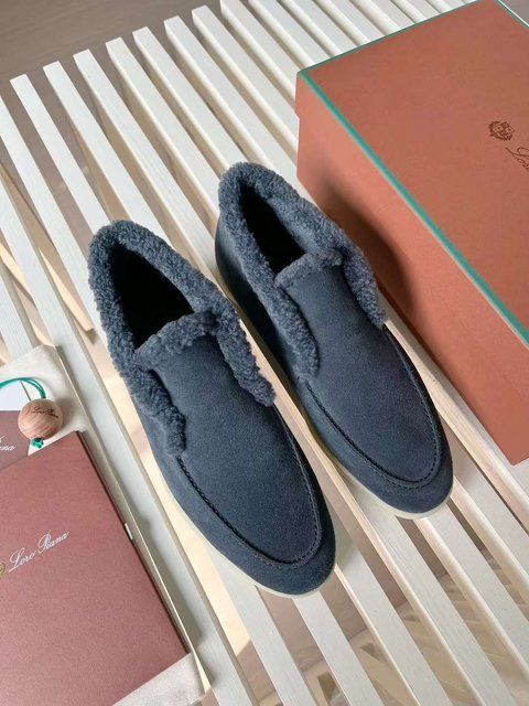 Loro Piana classic loafers with fur