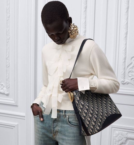 Medium Dior M&eacute;daillon Bucket Bag