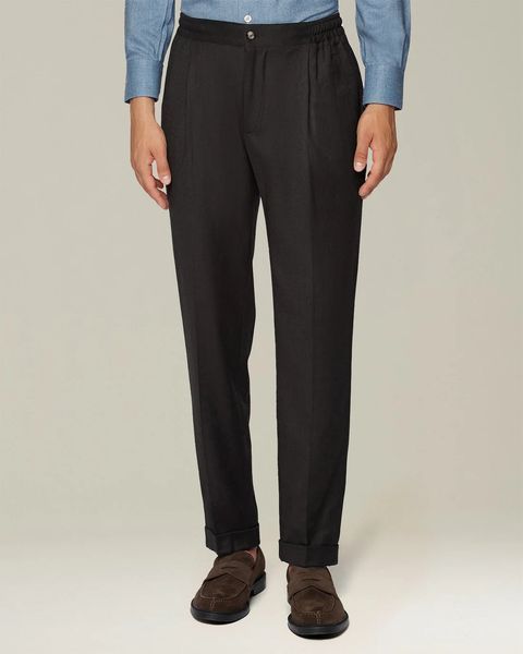 Kiton COTTON AND CASHMERE COMFORT TROUSERS 4006 фото