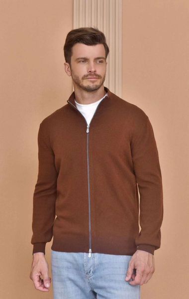 Cardigan with a zipper