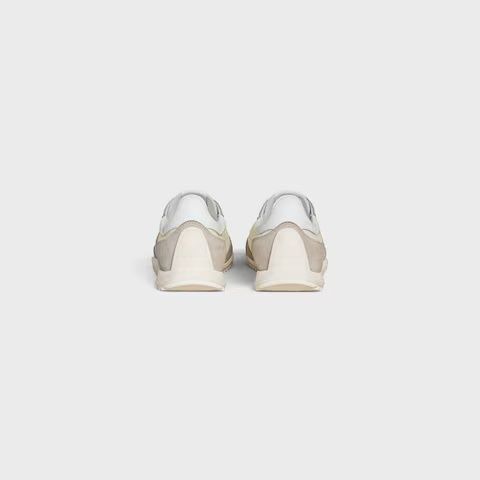 CELINE RACER LOW TOP SNEAKER WITH TRIOMPHE IN NYLON, SUEDE CALFSKIN AND CALFSKIN 3260 фото
