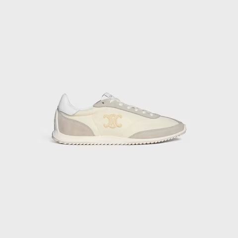 CELINE RACER LOW TOP SNEAKER WITH TRIOMPHE IN NYLON, SUEDE CALFSKIN AND CALFSKIN 3260 фото