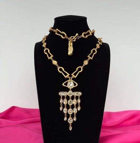 Schiaparelli Glassy Classy Danglers Necklace 4210 фото