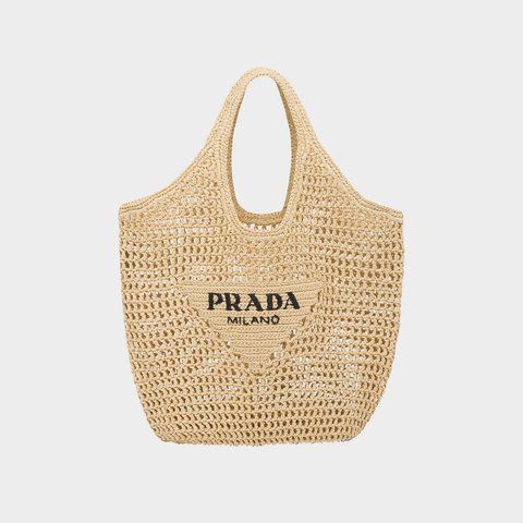 Prada Raffia Tote Bag Natural 1173 фото