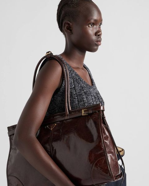 Prada Bonnie extra-large leather handbag 6212 фото
