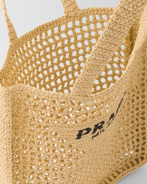 Prada Crochet tote bag with logo
