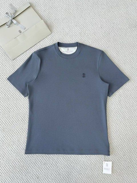 BRUNELLO CUCINELLI Logo-Printed Cotton-Jersey T-Shirt 5913 фото