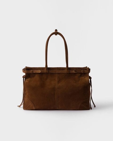 Prada Bonnie extra-large suede handbag