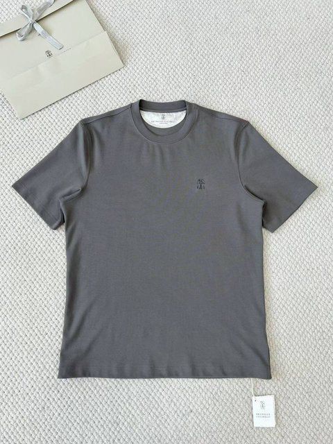 BRUNELLO CUCINELLI Logo-Printed Cotton-Jersey T-Shirt 5914 фото