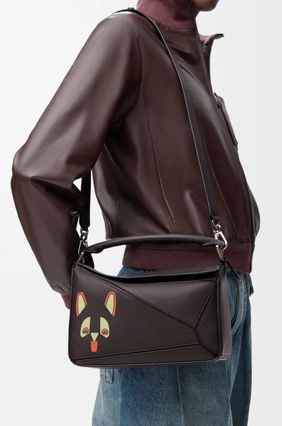 Loewe x Louis Wain Futurist Cat small Puzzle bag in classic calfskin