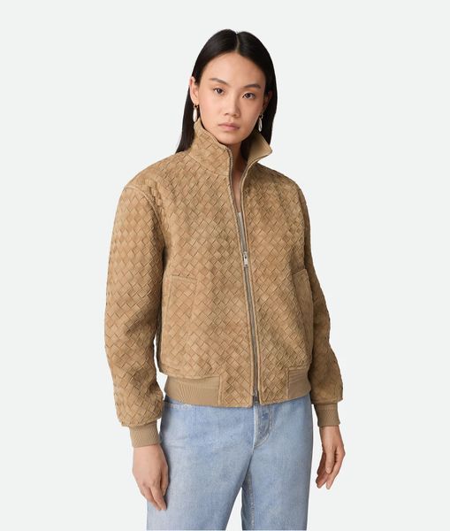 Bottega Veneta Intrecciato Suede Blouson