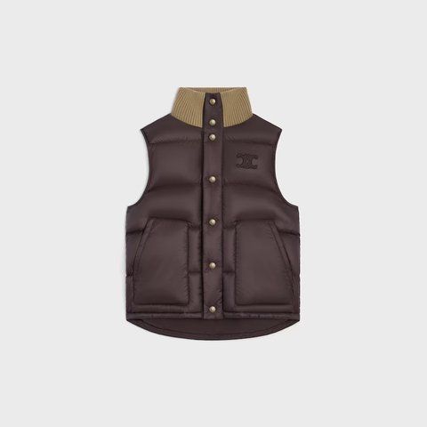 Celine sleeveless puffer jacket IN light nylon 4813 фото