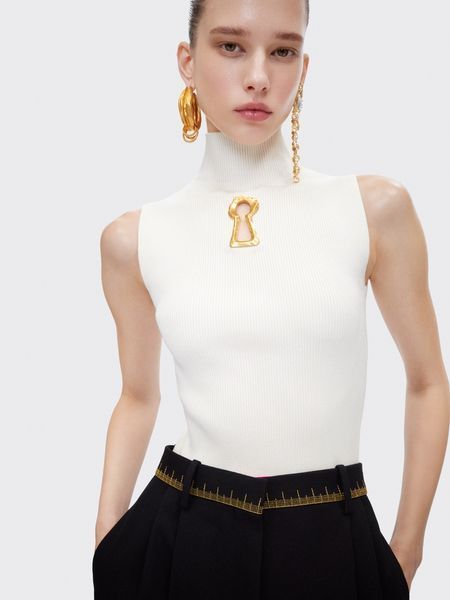 Schiaparelli KEYHOLE SLEEVELESS JUMPER