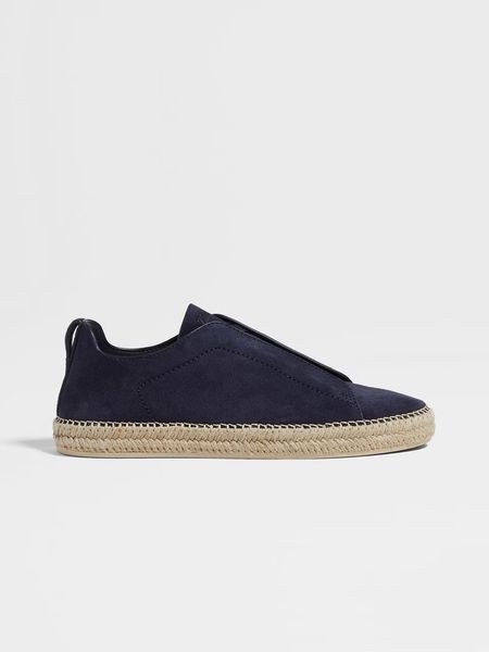 Zegna Suede Triple Stitch Espadrilles