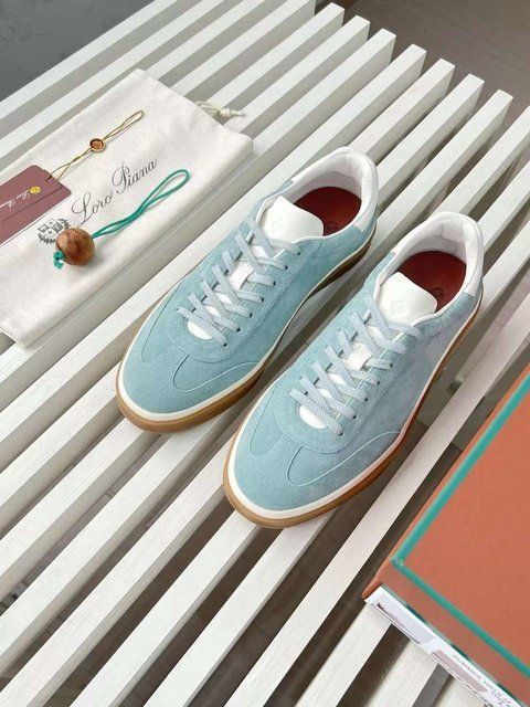 Loro Piana Tennis Walk Sneaker Suede Calf Split