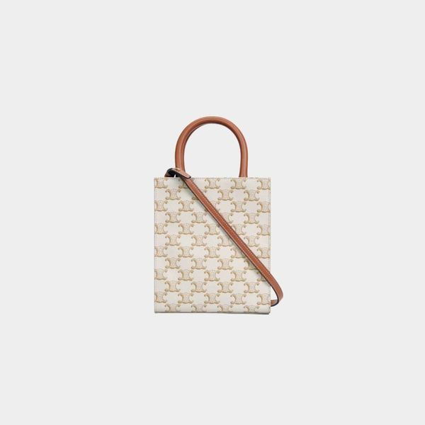 Celine Mini Vertical Cabas IN Triomphe Canvas with Celine print 3368 фото