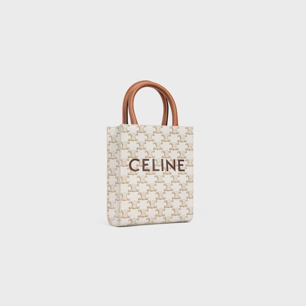 Celine Mini Vertical Cabas IN Triomphe Canvas with Celine print 3368 фото