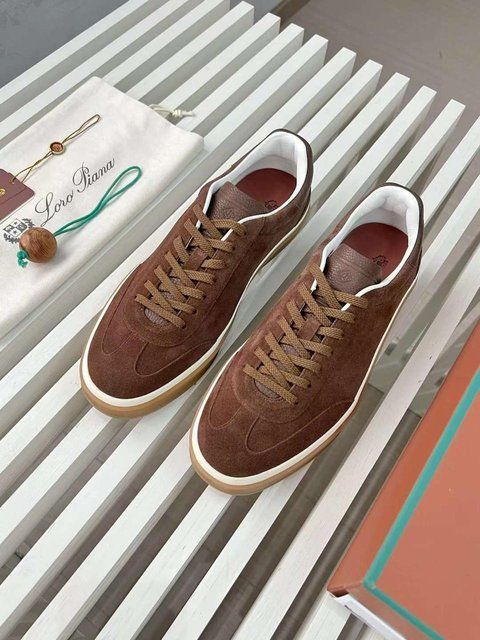 Loro Piana Tennis Walk Sneaker Suede Calf Split