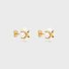 Les Perles Celine Studs in Strass, Resin Pearls and Brass with Gold Finish 4464 фото 2