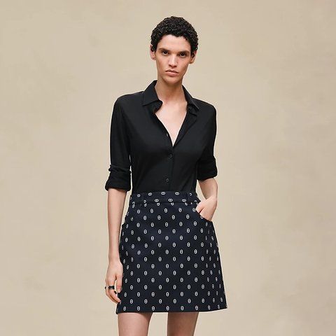 Hermes "Chaine d'Ancre" denim miniskirt 5870 фото
