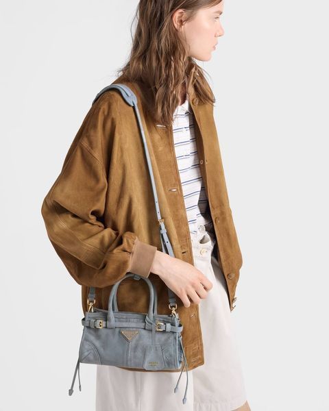 Prada Bonnie suede mini handbag