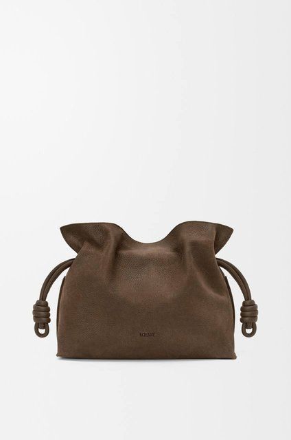 Loewe Medium Flamenco clutch in grained nubuck