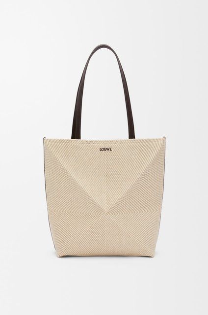 Loewe Puzzle Fold tote in cotton jacquard 680 фото