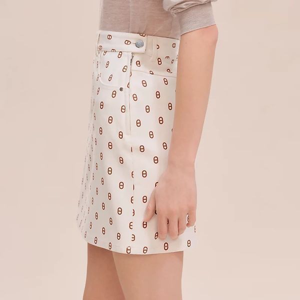 Hermes "Chaine d'Ancre" denim miniskirt 5871 фото
