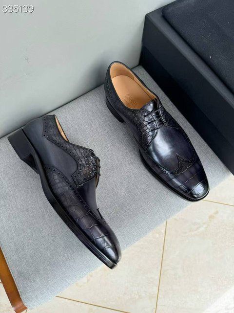 Zegna leather Oxford Shoes 1966 фото
