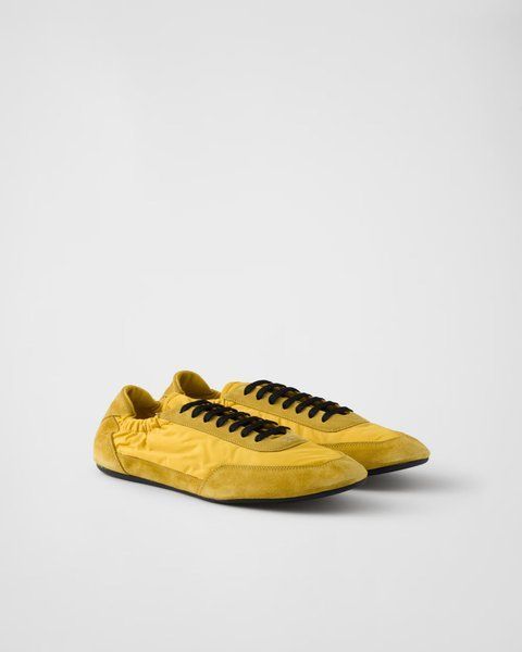 Collapse Re-Nylon and suede elasticized sneakers 1379 фото
