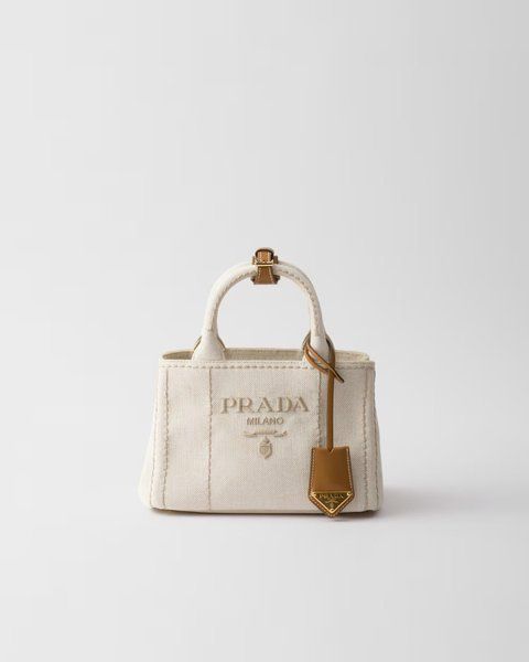 Prada Jardini&egrave;re linen blend mini handbag