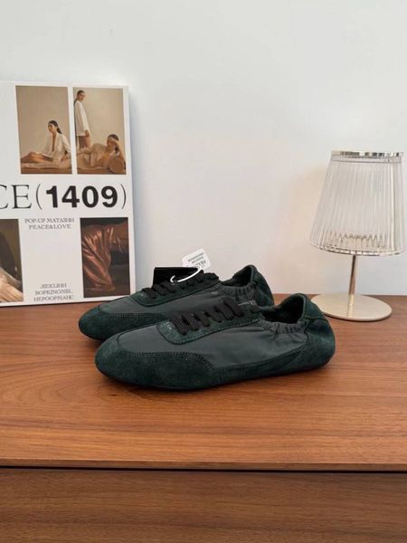 Collapse Re-Nylon and suede elasticized sneakers
