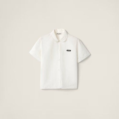 Miu Miu Slubbed poplin shirt