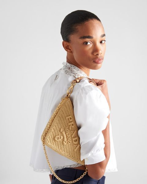 Prada Crochet and leather mini-bag