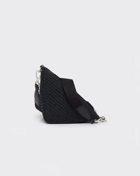 Prada triangle crochet shoulder bag