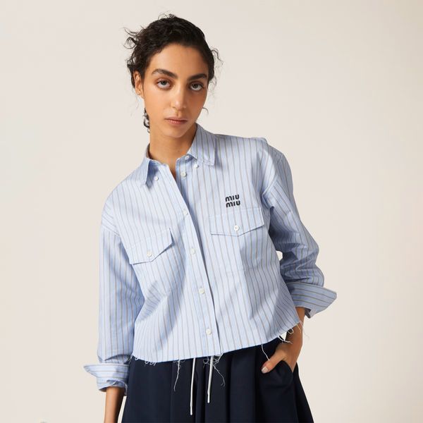 Miu Miu Striped cotton shirt