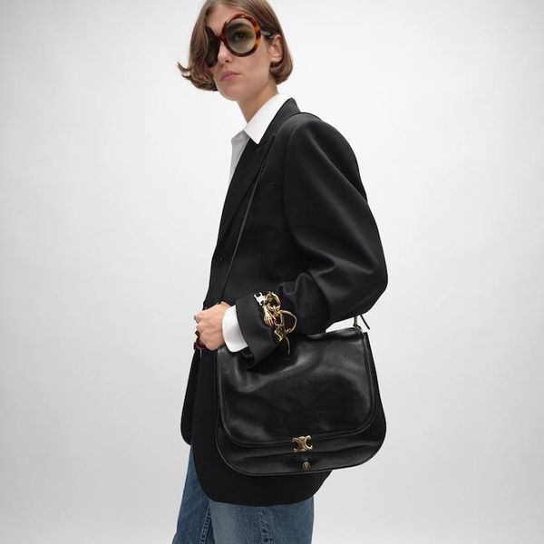 Celine Soft Triomphe Besage in Supple Shiny Lambskin 4874 фото