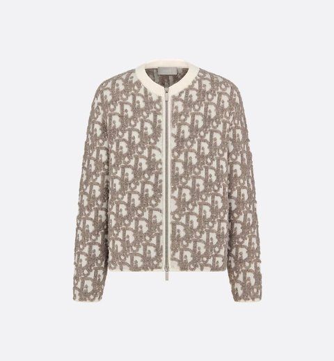 Dior Oblique Cardigan Wool- and Cotton-Blend Jacquard 4625 фото
