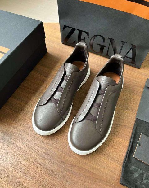 ZEGNA leather sneakers