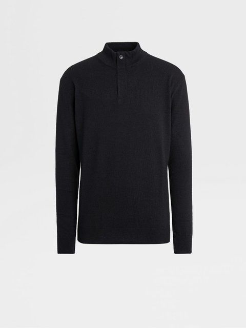 Zegna Oasi Cashmere Zip Mock Neck Sweater 4678 фото