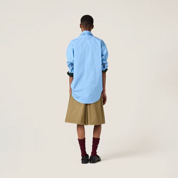 Miu Miu Poplin shirt with scarf