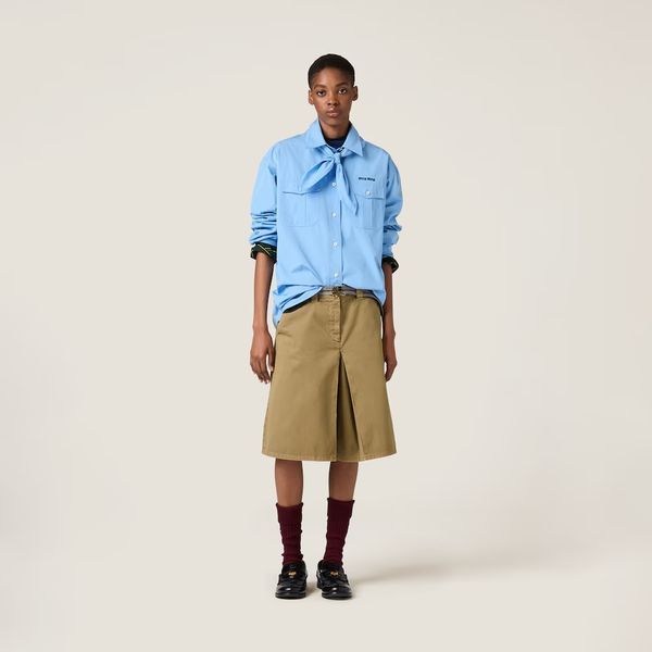 Miu Miu Poplin shirt with scarf