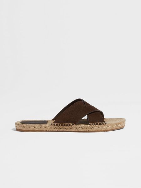 Zegna Suede Espadrille Sandals