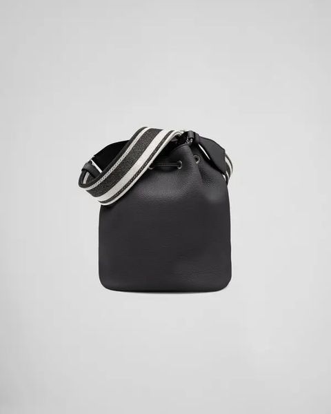 Prada leather bucket bag