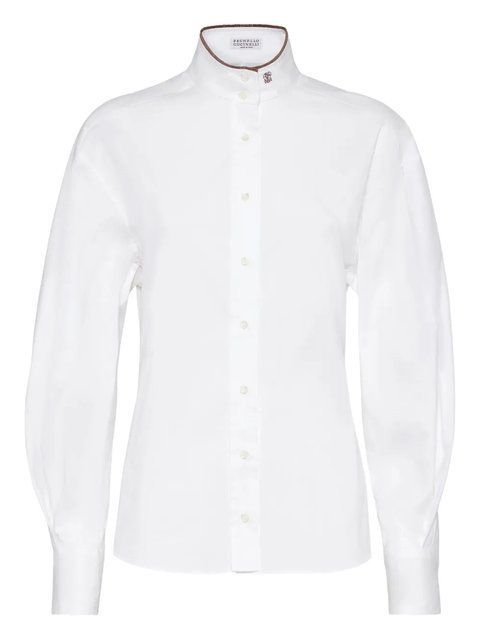 Brunello Cucinelli high-collar button-up shirt 5683 фото