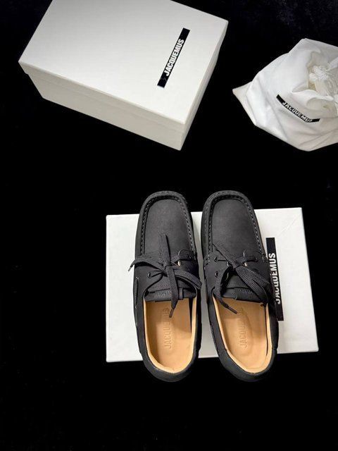 JACQUEMUS Batto croc-effect suede loafers